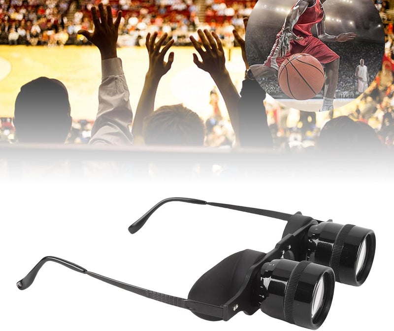 Pomya HandsFree Binocular Glasses for Fishing, 10X Opera Binocular Glasses with Storage Case, Multipurpose Folding Eyeglasses for Fishing Concert Events - Image 4